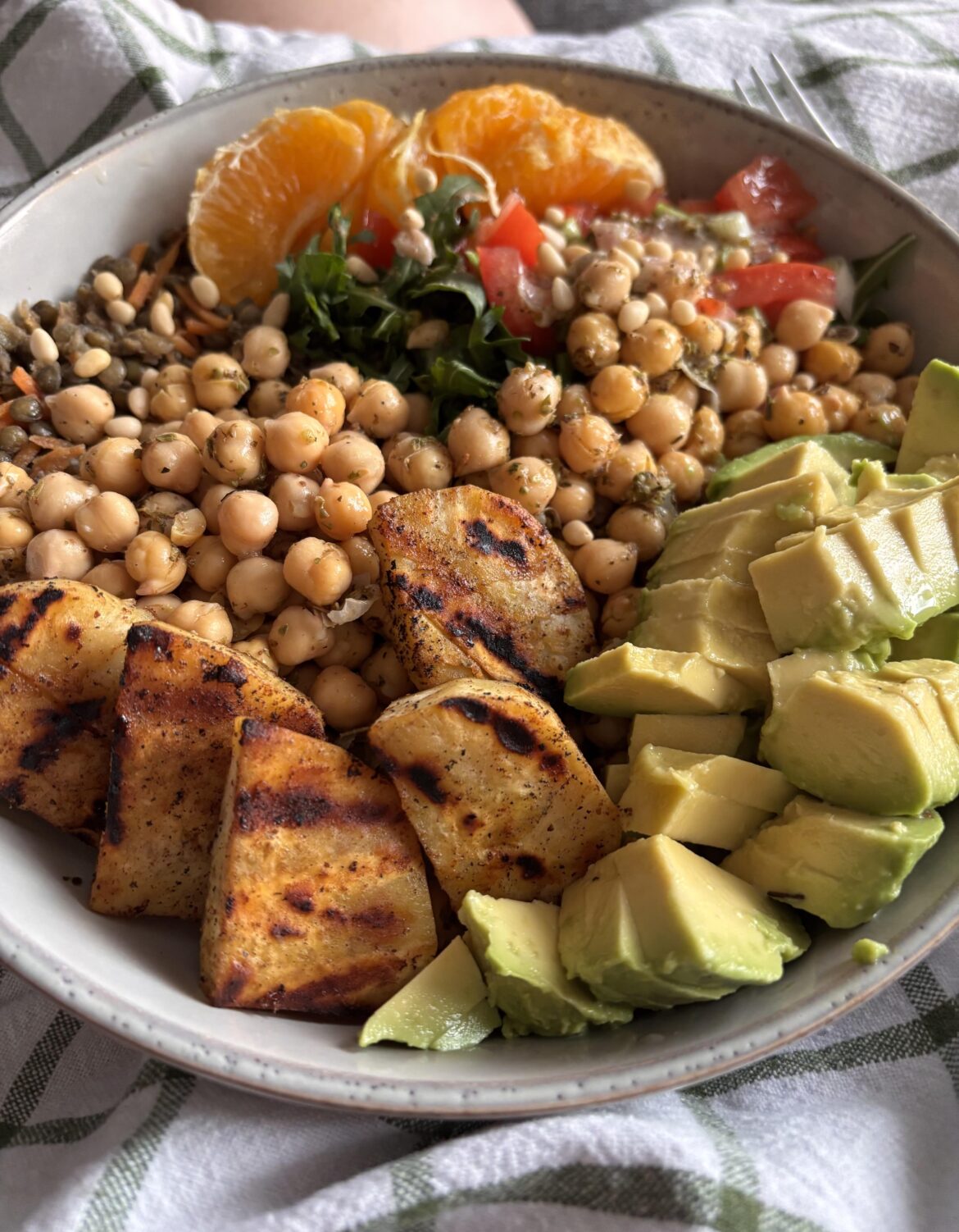 I had a can of chickpeas and a Japanese sweet potato …