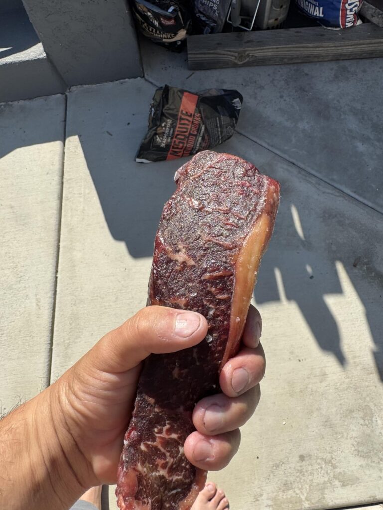 Playing with me meat