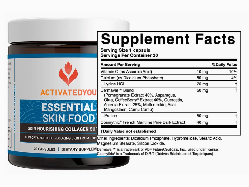 Essential Skin Food Supplement Facts