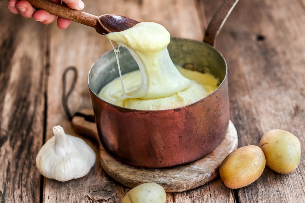 Aligot, an dish popular in Auvergne, France