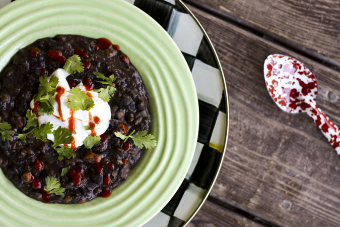black bean stew