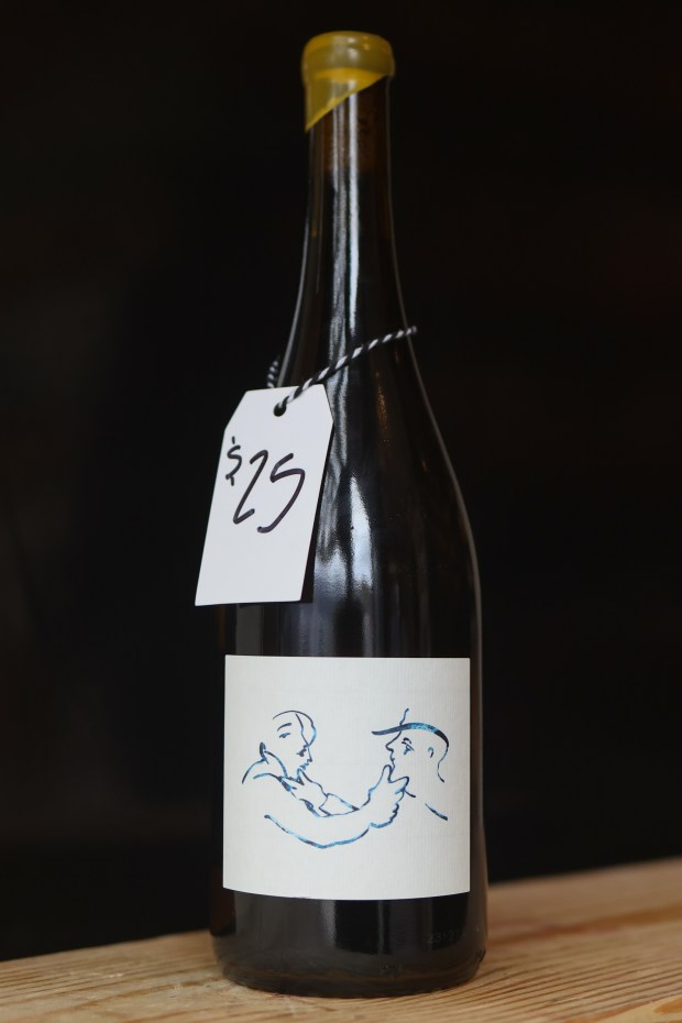 A $25 bottle of Barbichette 2023 Le Blanc Seneca Lake Riesling is available at Easy Does It, April 18, 2025. (John J. Kim/Chicago Tribune)