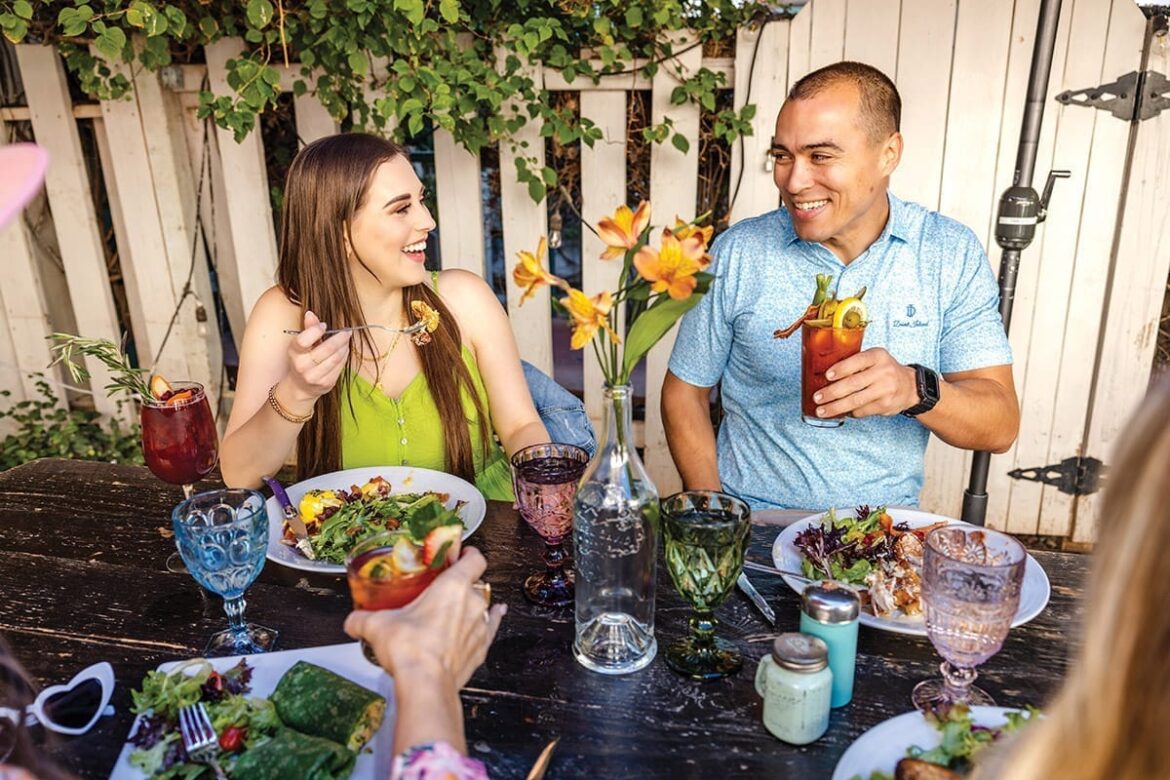 Lunch in Palm Springs at Farm restaurant.
