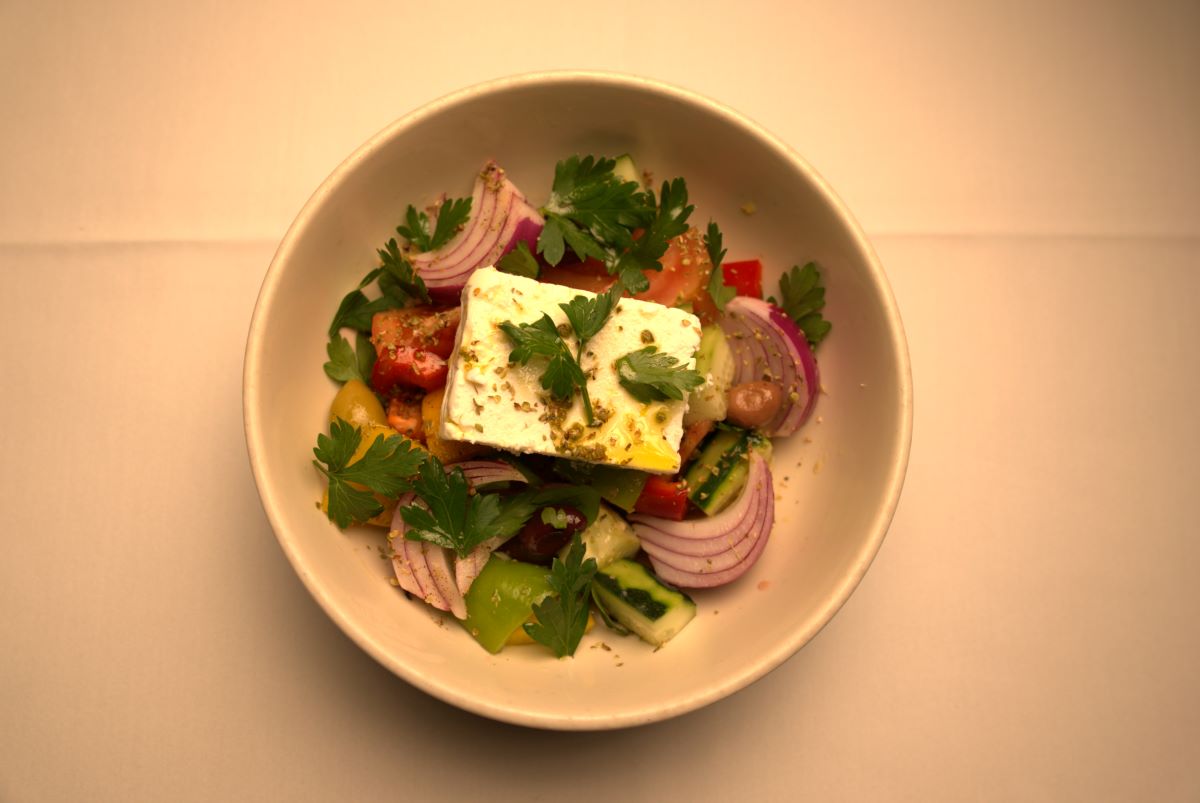 Greek salad at Antique Garage