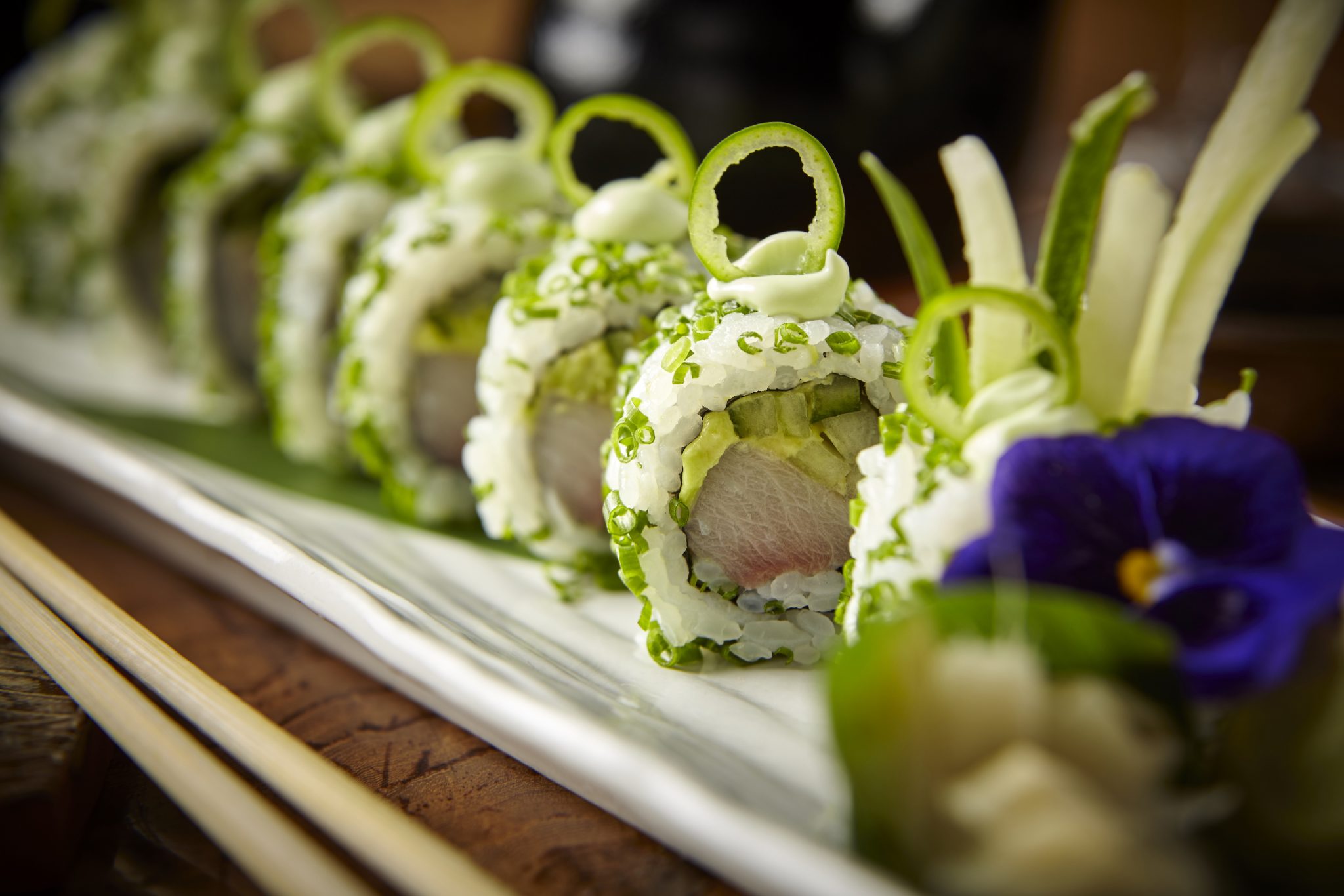 Hamachi Serrano Maki from Roka Akor
