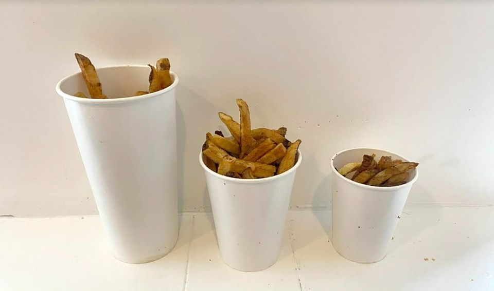 The large fries at Five Guys was the most expensive and underfilled