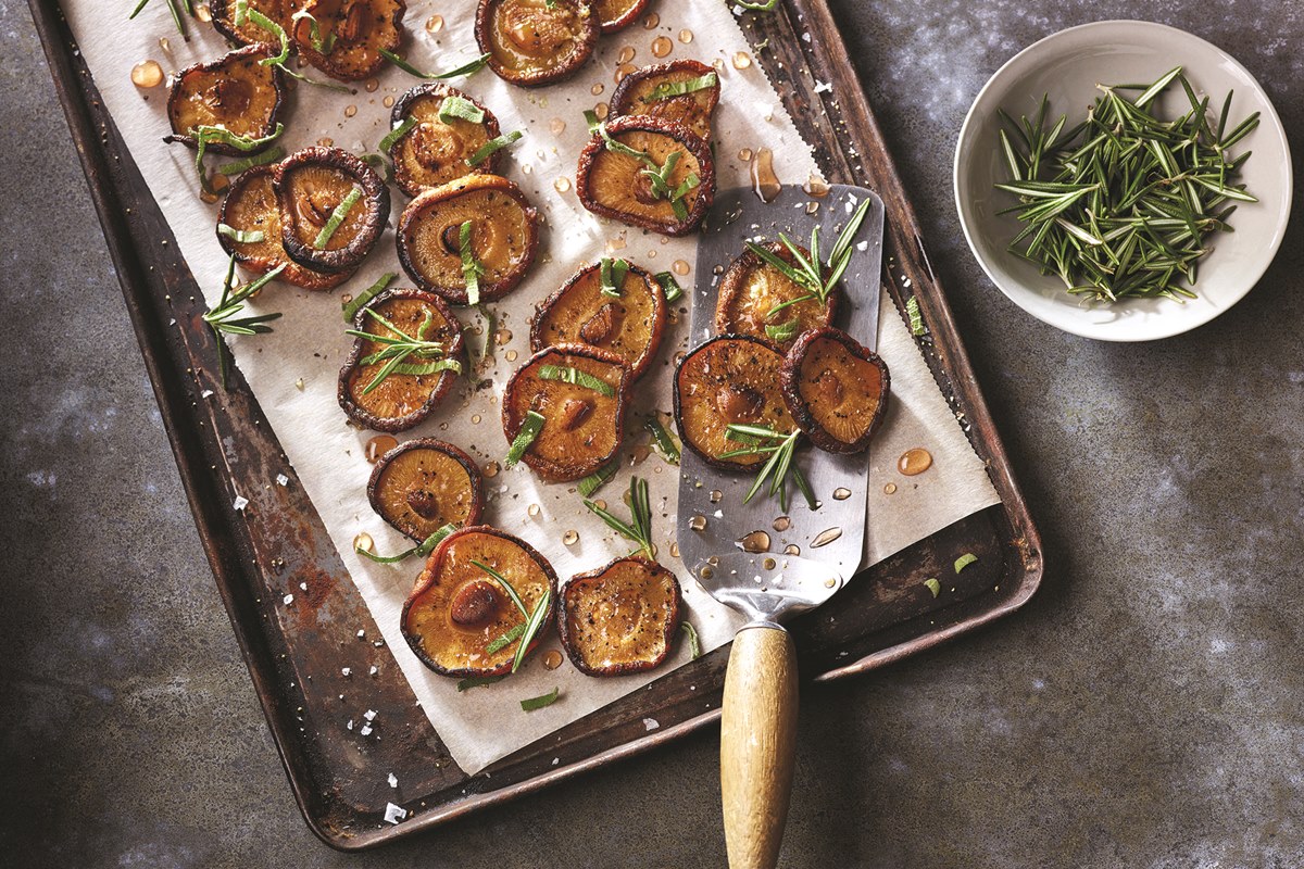 Marinated Roasted Portobello Mushrooms with Olive Oil Agrodolce