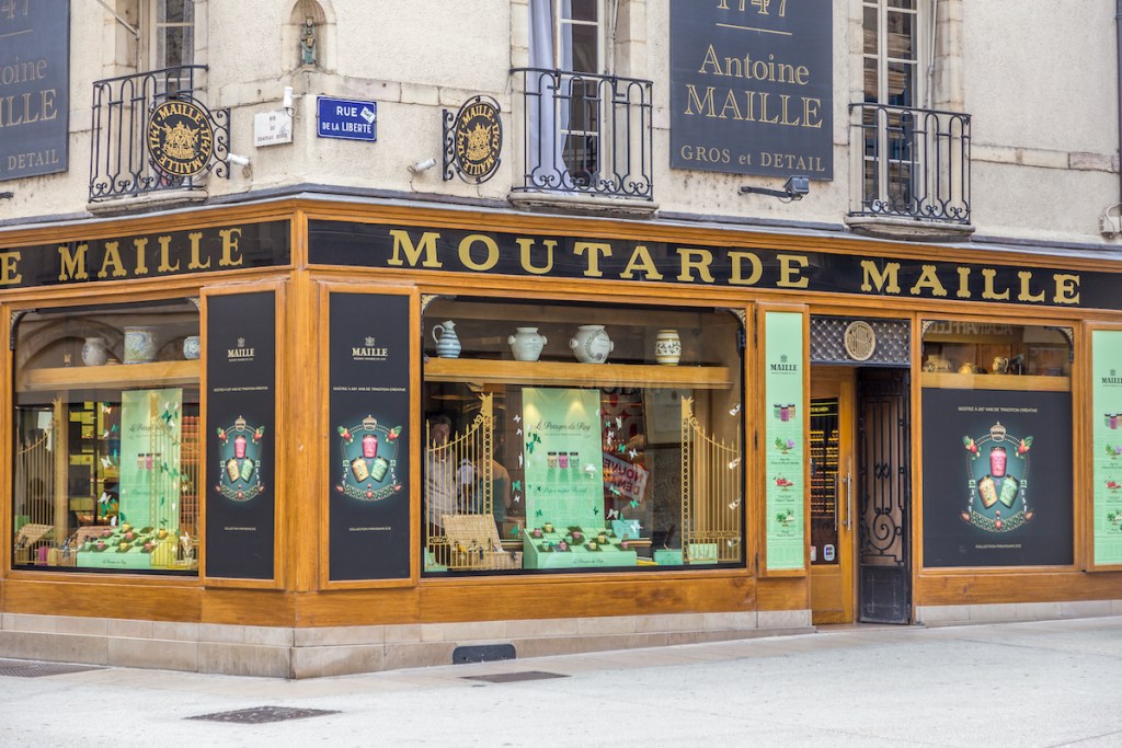 Boutique mustard shop in Dijon, France