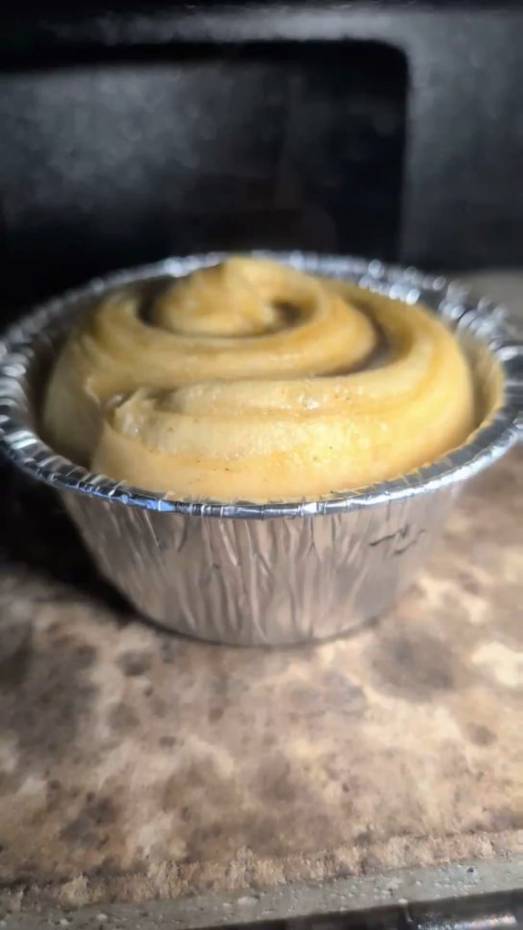 Baking a brioche feuilletée cinnamon roll