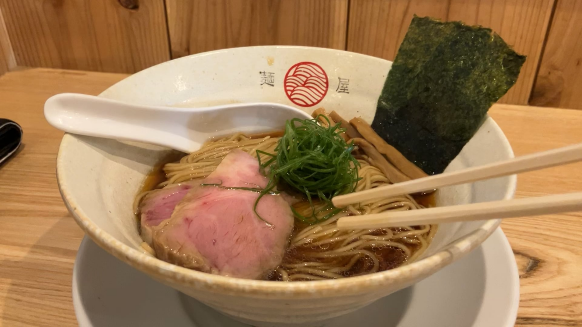 Loved the ramen noodles here, full of specks of whole wheat (Menya Yamato, Tokyo)