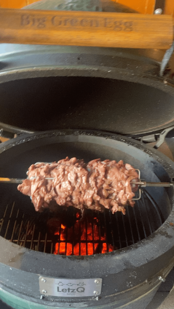 Lamb Kebab on Spit BGE