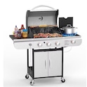 The R.W. FLAME BBQ Gas Grill is a generic looking gas grill with lots of cooking space.