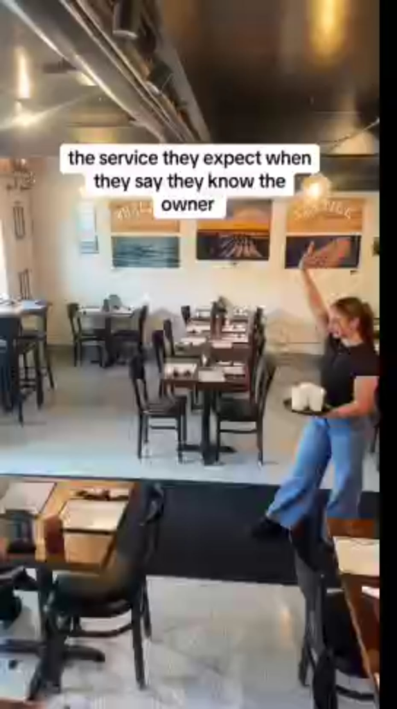 What guests expect when they say they "know the owner".