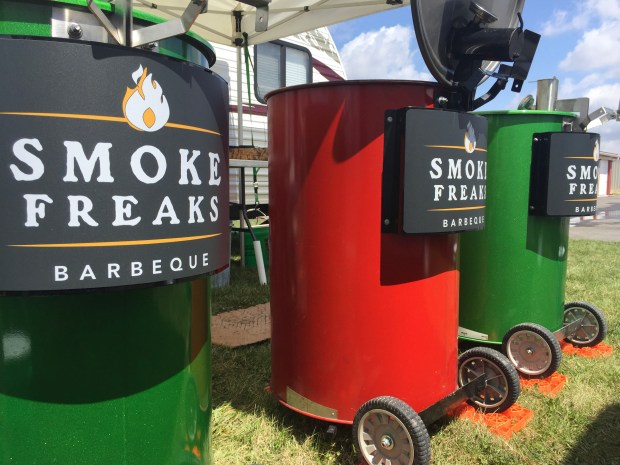 Smoke Freaks founders Brian and Ann Neale use Hunsaker Vortex Smokers for BBQ at home and in competitions. (Photo courtesy of Brian and Ann Neale)
