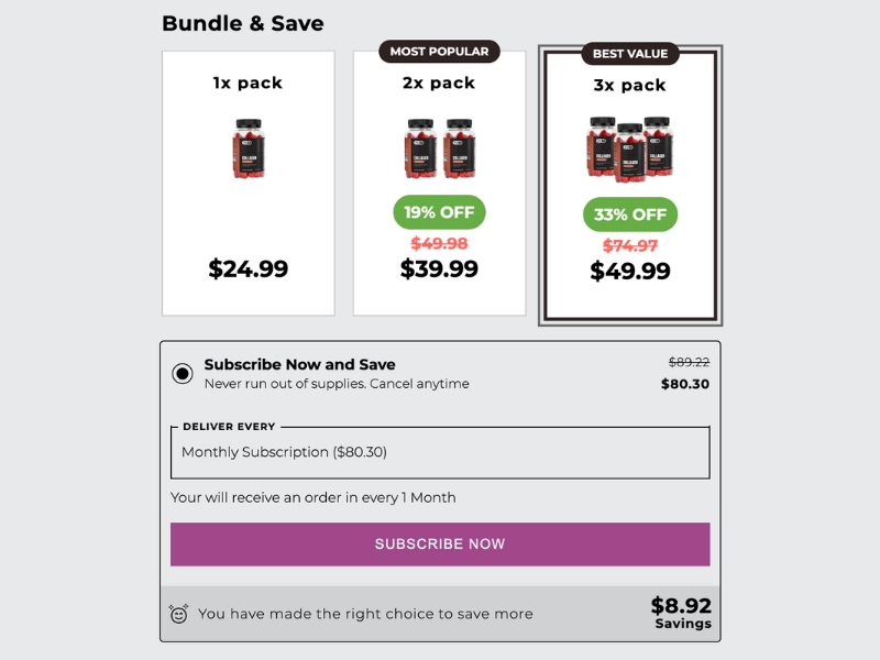 Pilly Labs Collagen Gummies Best Collagen Supplement for Better Skin, Joints and Hair Health Prices