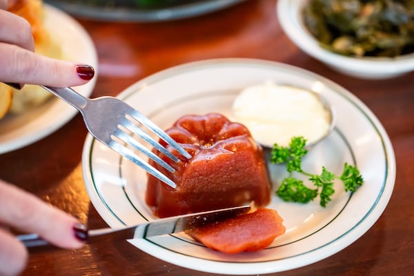 Diners at the Colonnade can enjoy old-school dishes like tomato aspic. (Courtesy of the Colonnade)