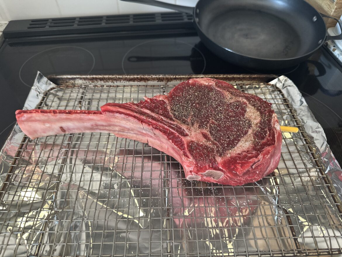 Kenji Reverse Sear Technique - 3lbs Tomahawk Steak