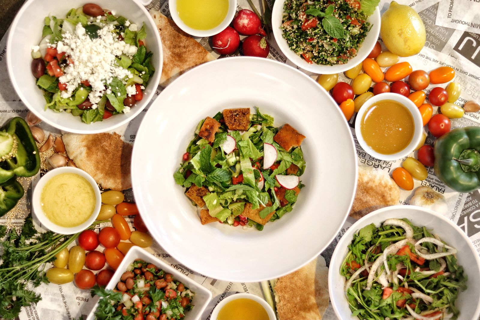 SAJJ Mediterranean has launched a new line of five Classic Mediterranean Salads available from its San Francisco Bay Area restaurants, which include a Fattoush Salad, Tabbouleh Salad, Greek Salad, SAJJ Rocca Salad, and Fava Bean Salad.