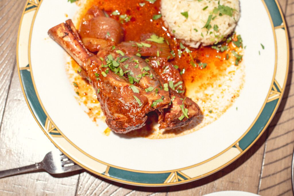 Lamb Shank at Brinis Mediterranean Cuisine (Photo by Jackie Tran)