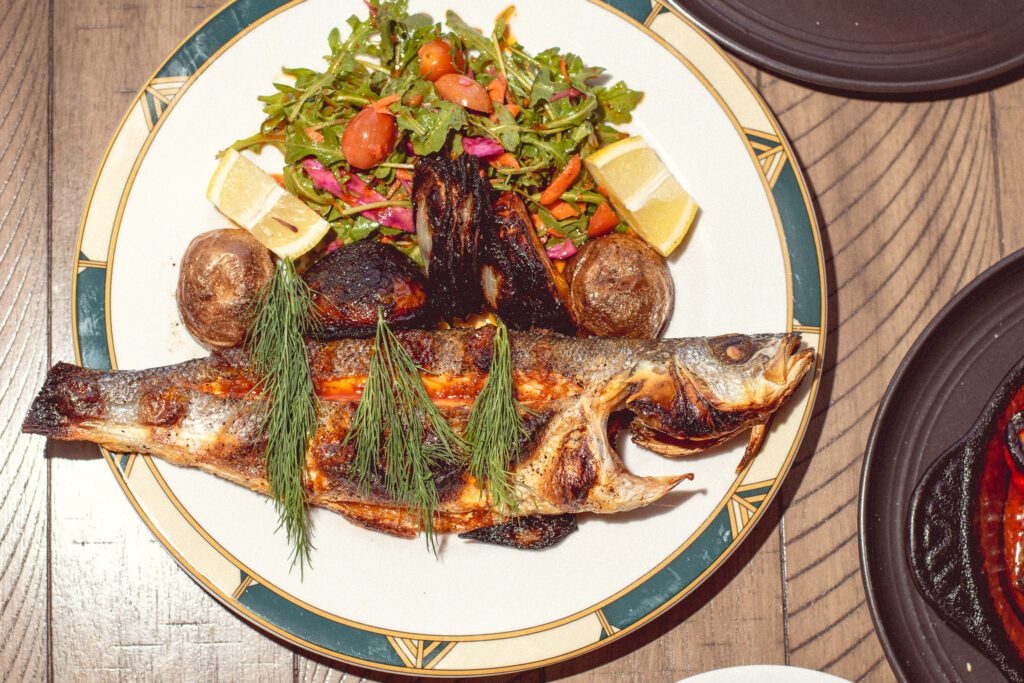 Mediterranean Sea Bass at Brinis Mediterranean Cuisine (Photo by Jackie Tran)