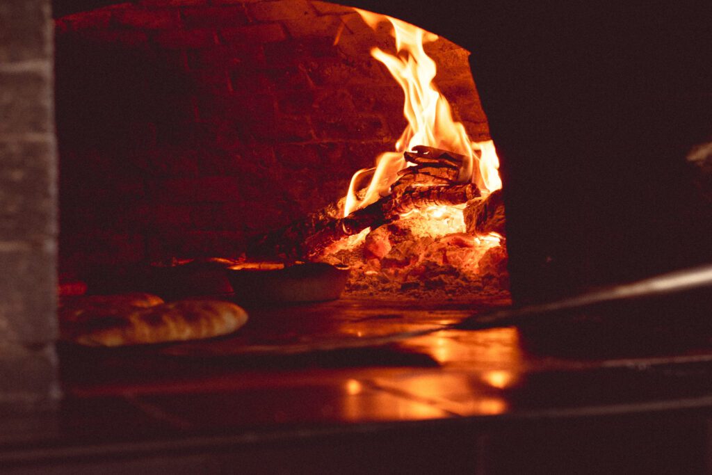 Wood-fired oven at Brinis Mediterranean Cuisine (Photo by Jackie Tran)
