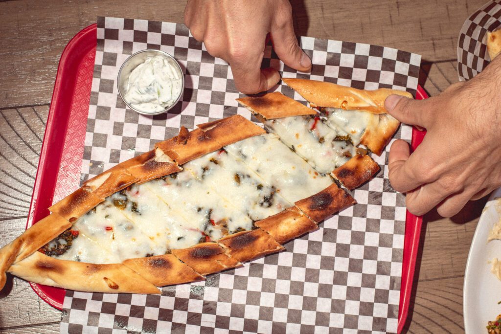 Spinach Pide at Brinis Mediterranean Cuisine (Photo by Jackie Tran)
