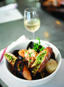 The 15-Minute Fish Stew is the restaurant’s version of bouillabaisse. Photos by Michael Polito