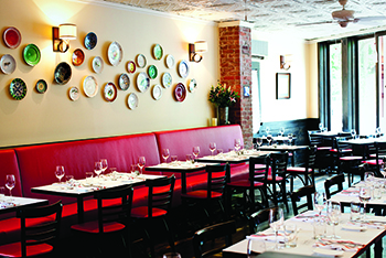 Tagine’s decor is classic bistro with a few nods to Morocco. Photos by Michael Polito