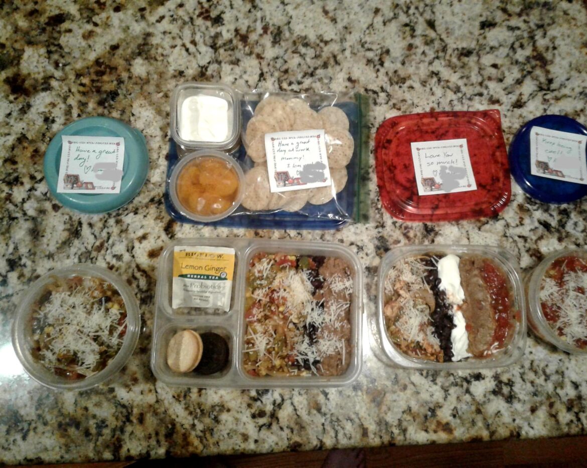 I'm back at home finishing my semester out online but my mom still has to go to work (she works at a hospital) so I thought I'd make her lunch for the rest of the week to make up for all those school lunches she made me!