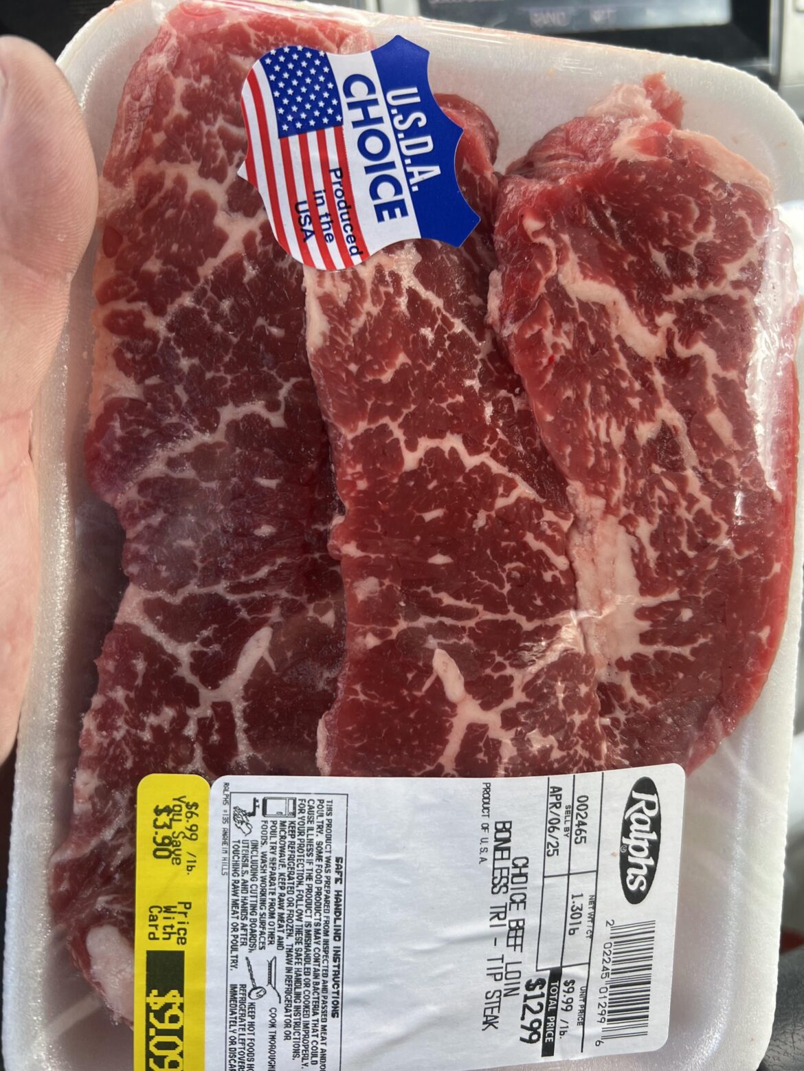 Is the marble too thick? Tri-Tip