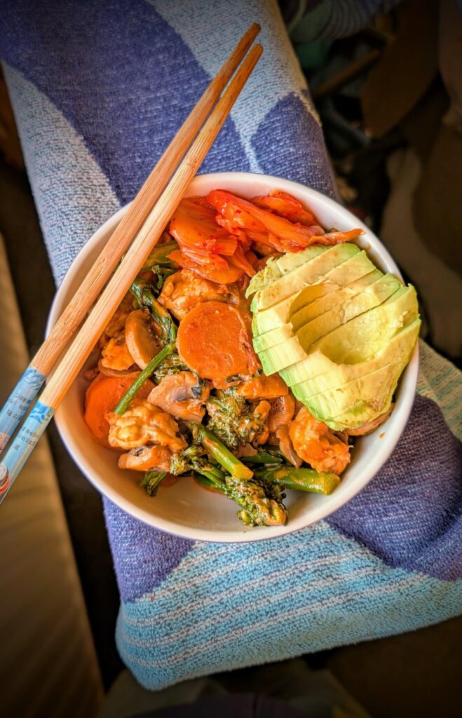 Tempeh & veg stir fry