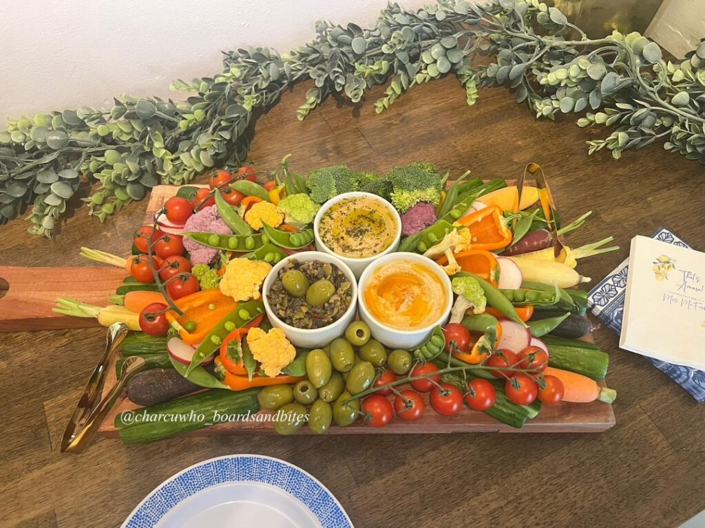 My first crudité board
