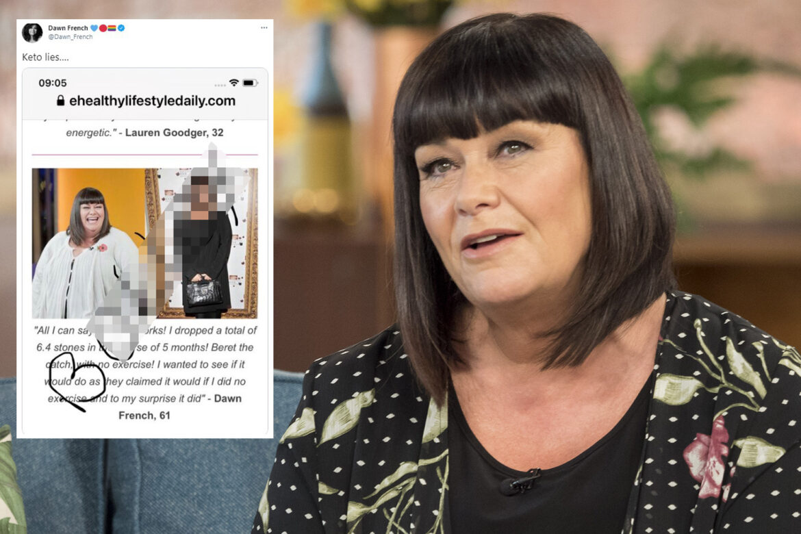 Furious Dawn French says it’s ‘b*ks’ as she explodes at fake diet advert using her pictures Furious Dawn French says it's 'b*****ks' as she explodes at fake diet advert using her pictures