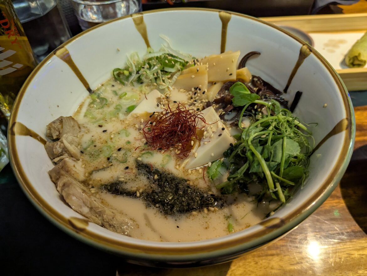 Tonkotsu ramen in Oxford, UK