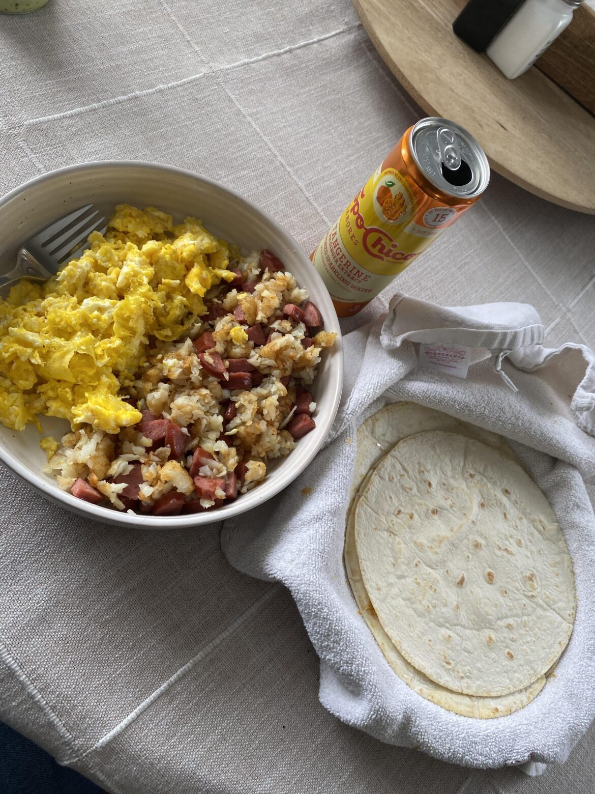 Just a little thrown together breakfast taco plate
