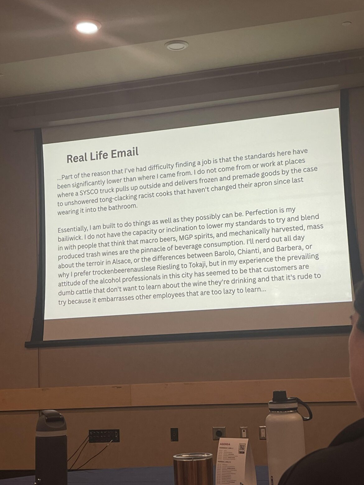 A photo from a career development conference I went to…