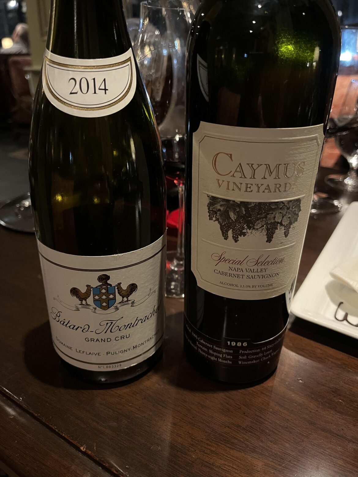 Leflaive and Caymus Special Selection!