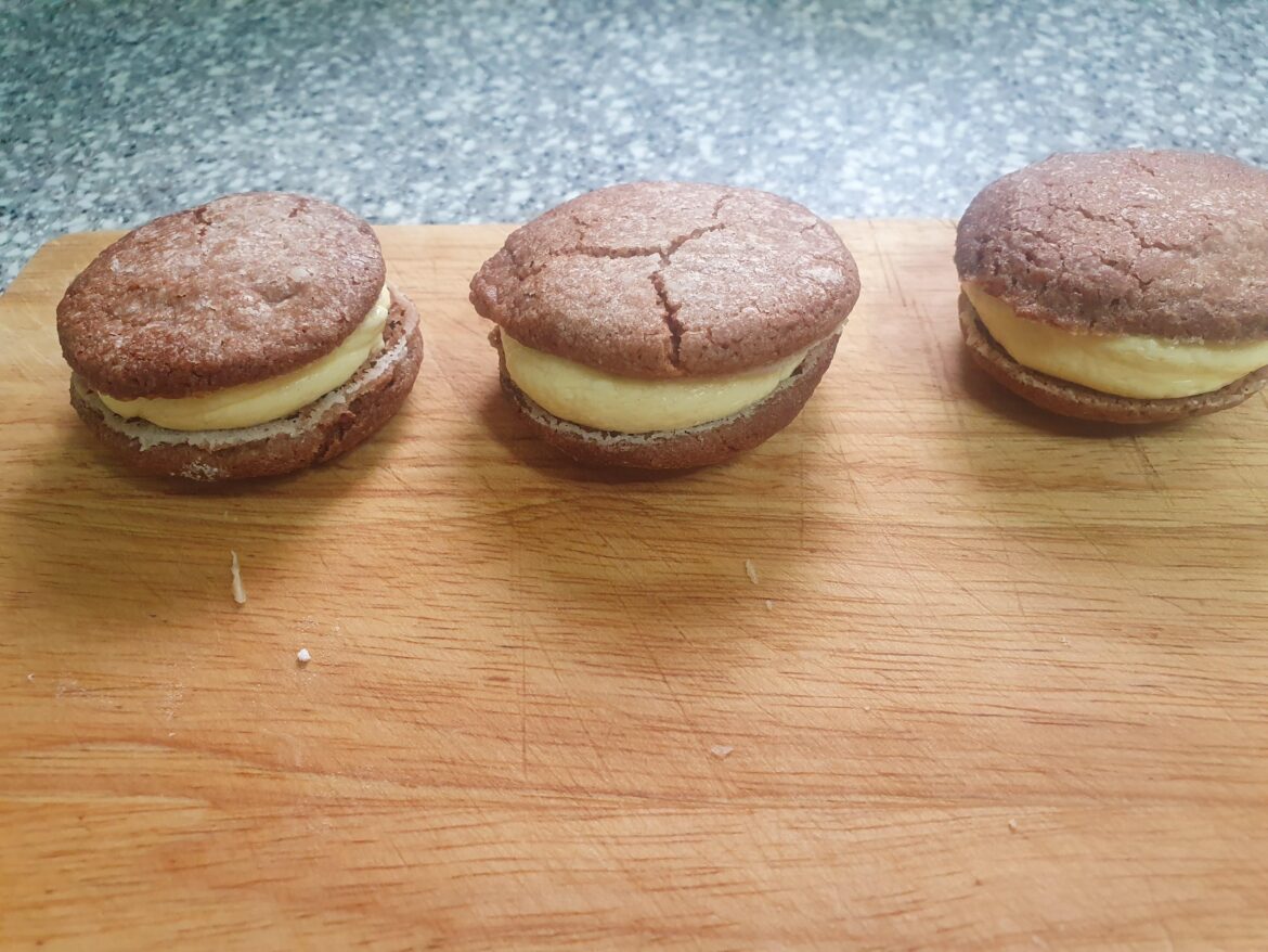 Coffee cookie sandwich