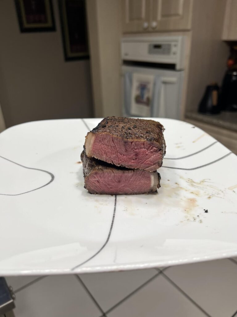 Second attempt using torch to sear.