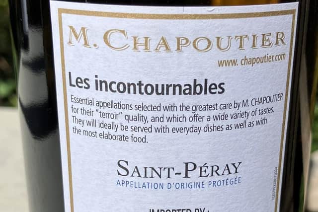 M. Chapoutier Saint Peray from the Northern Rhone