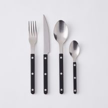 Sabre Bistrot Stainless-Steel Black Flatware 16-Piece Set