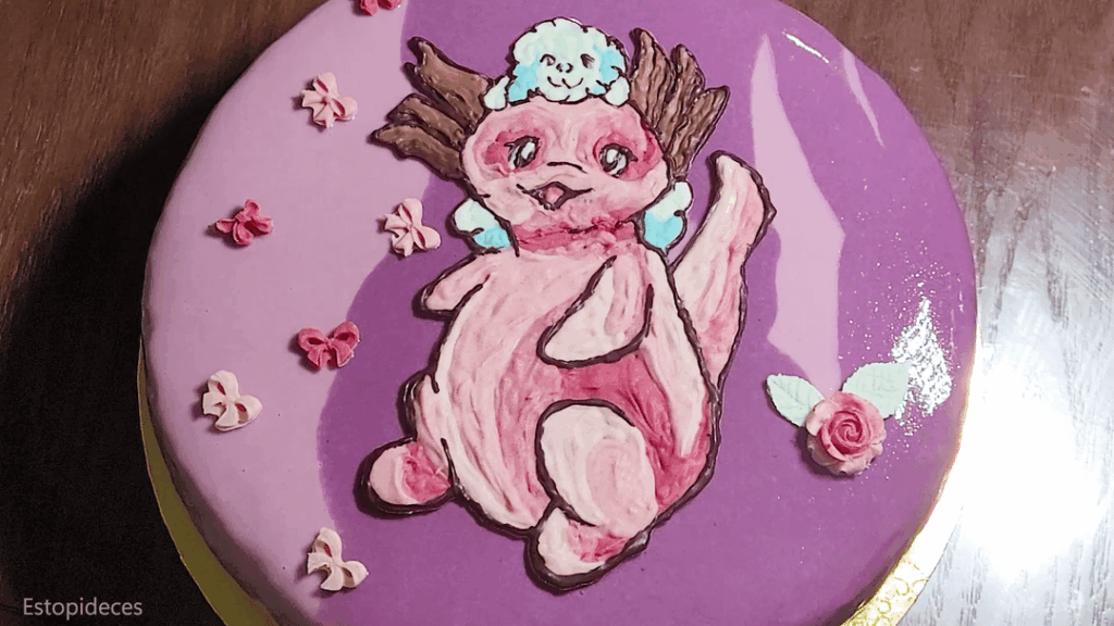 I did an Axolotl Cloud entremet dedicated to my doggie, Estopy.