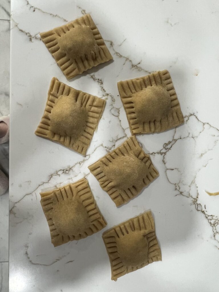 Made some ravioli for the first time with a meat filling!