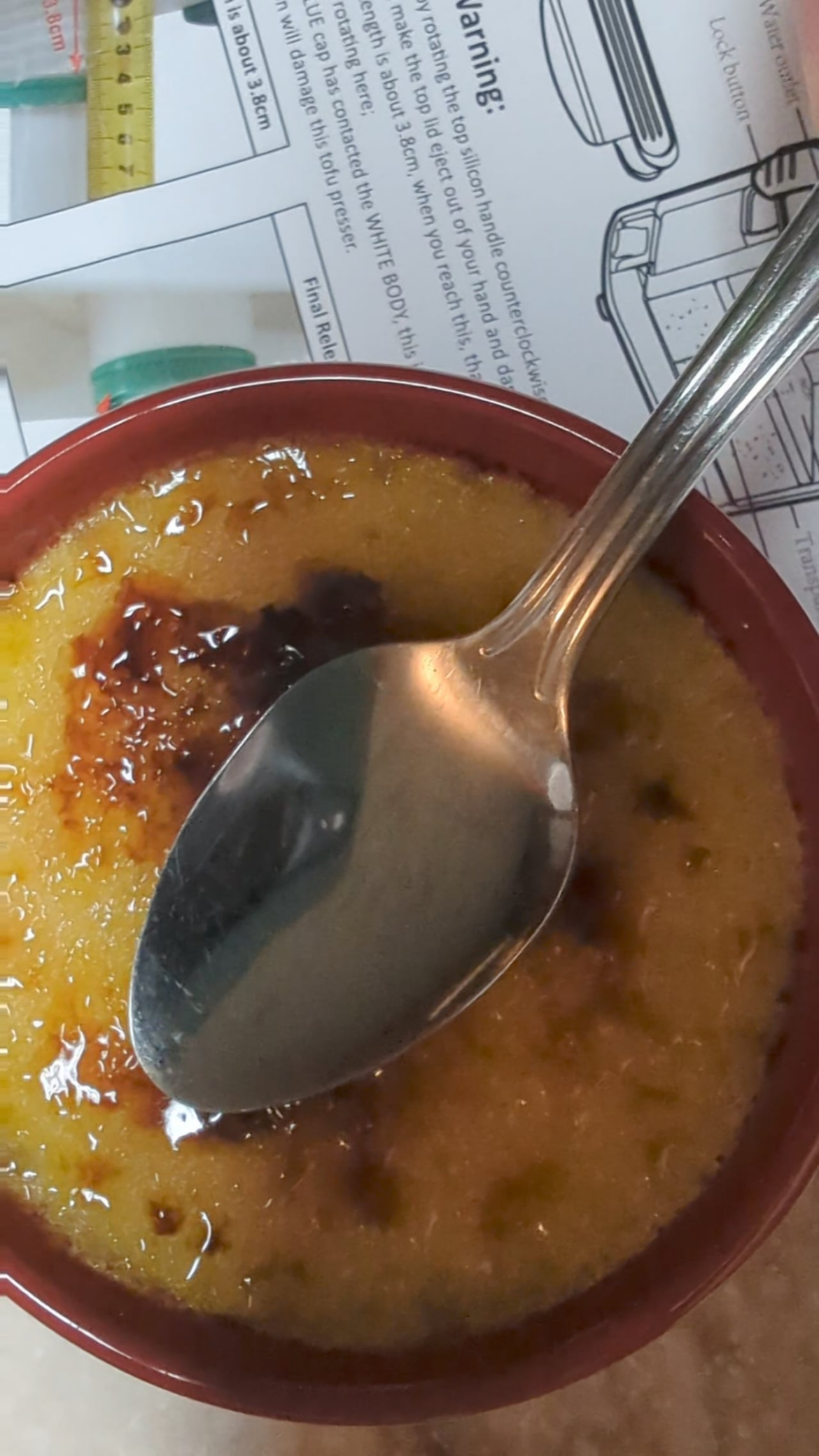 I made rum and vanilla creme brulee