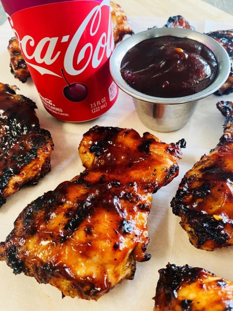 Grilled Cherry Coke Glazed Chicken