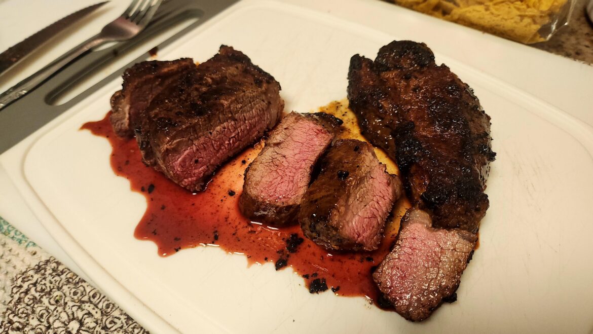 Gf asked for her steak medium. Made these in the cast iron. Did I succeed?