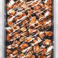 Blueberry Donut French Toast Bake | lecremedelacrumb.com