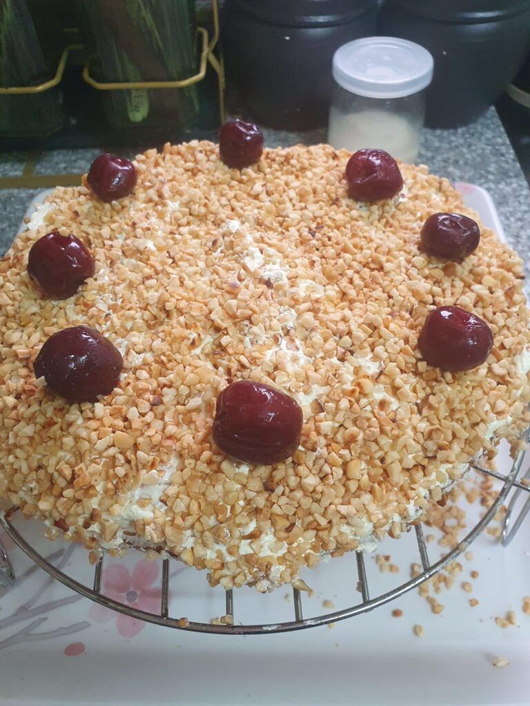 Homemade frankfurter kranz