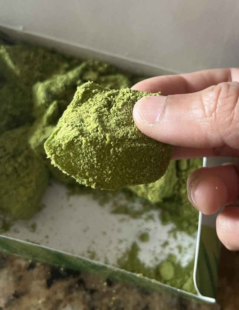 Warabimochi at Mitsuwa (matcha and kinako)