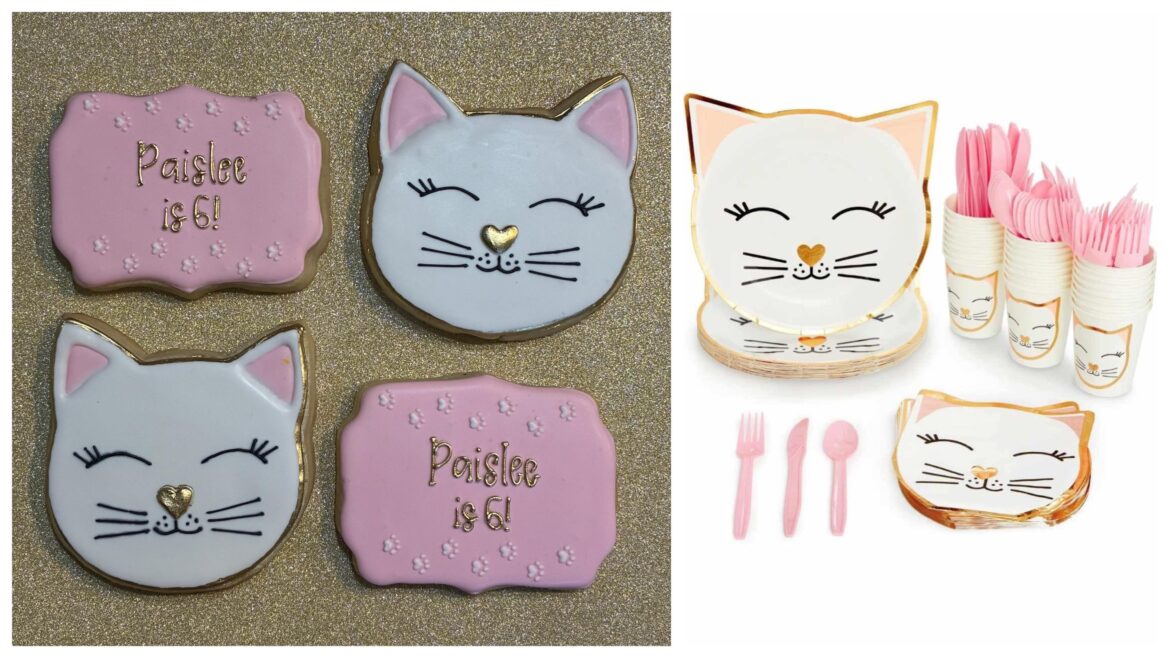 Kitty birthday cookies
